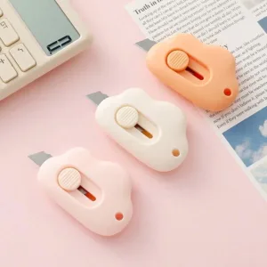 1 Pc Box Opener Mini Cloud Shaped Ceramic Box Cutter Retractable Safety Cutters