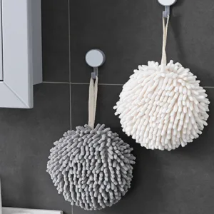 1pc Hand Towel Soft & Absorbent Fast Drying Hanging Kitchen Accessories for Home