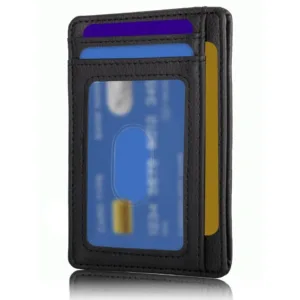 Men RFID Blocking PU-Leather Slim Wallet Money Credit Card Slots Coin Holder Bag